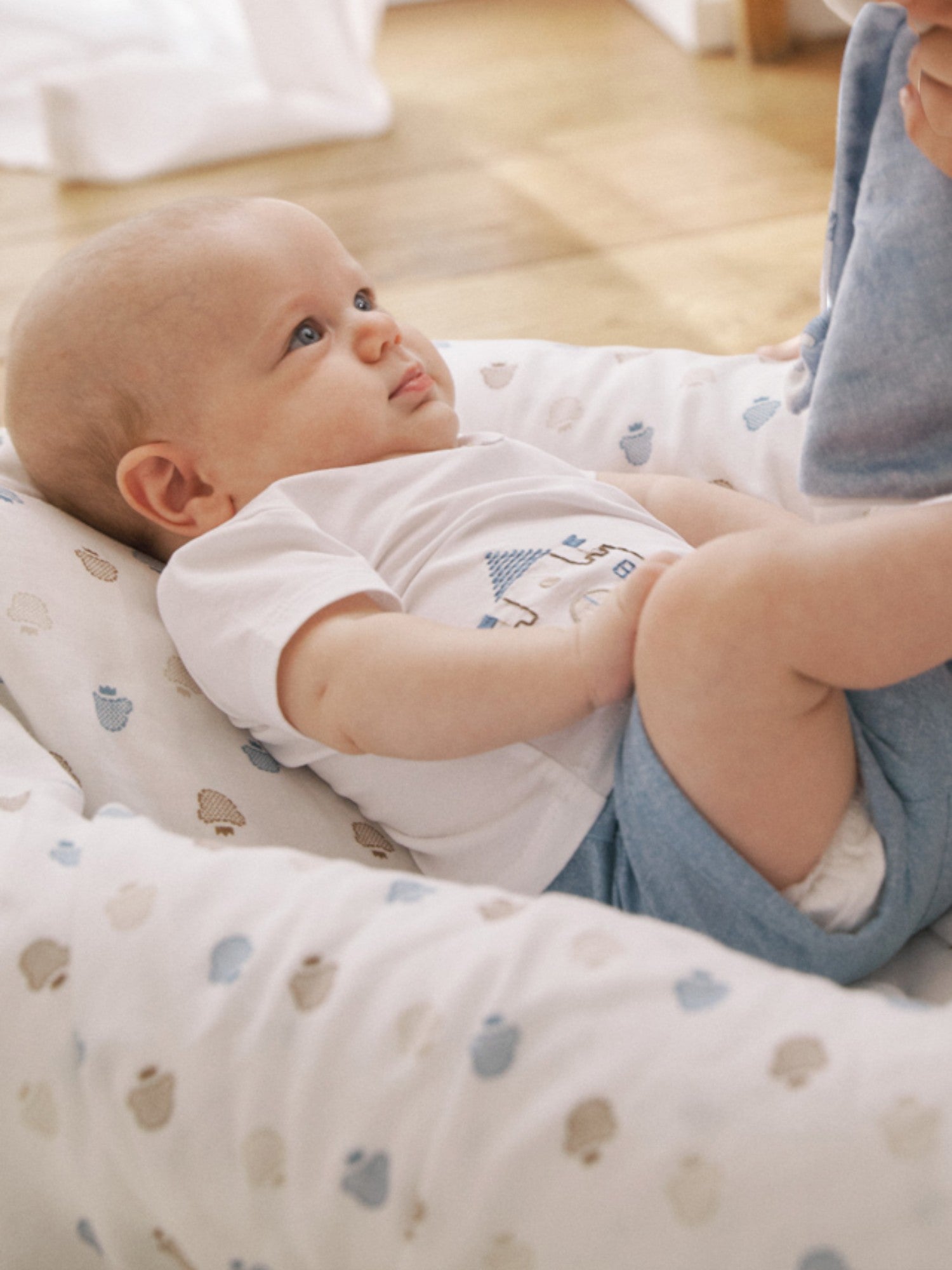 Garze bambu grande Neonato Azzurro 9870 /A