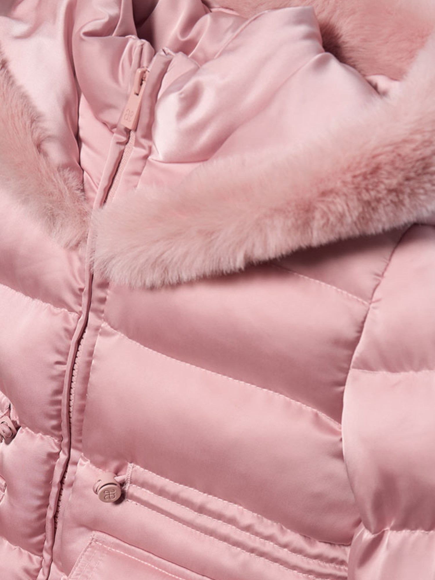 Giubbotto satinato pelo Bimba Rosa 5849/15 - NANU' BABY