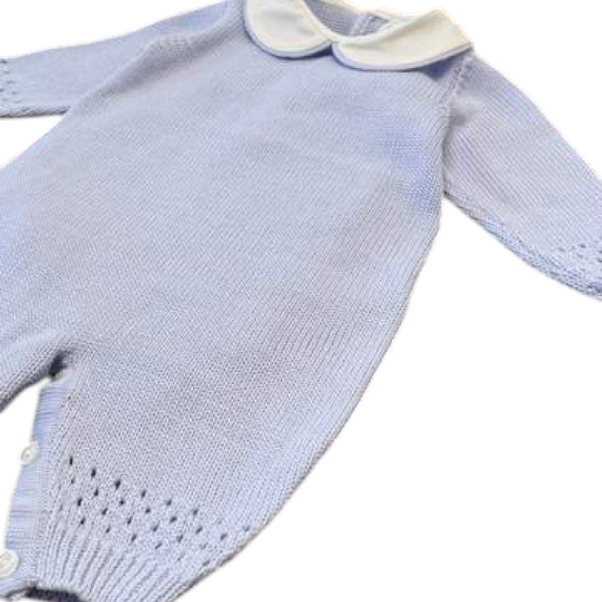 Tutina Neonato Lana Merino Cielo - BEBE' DI ALMY T80L/C