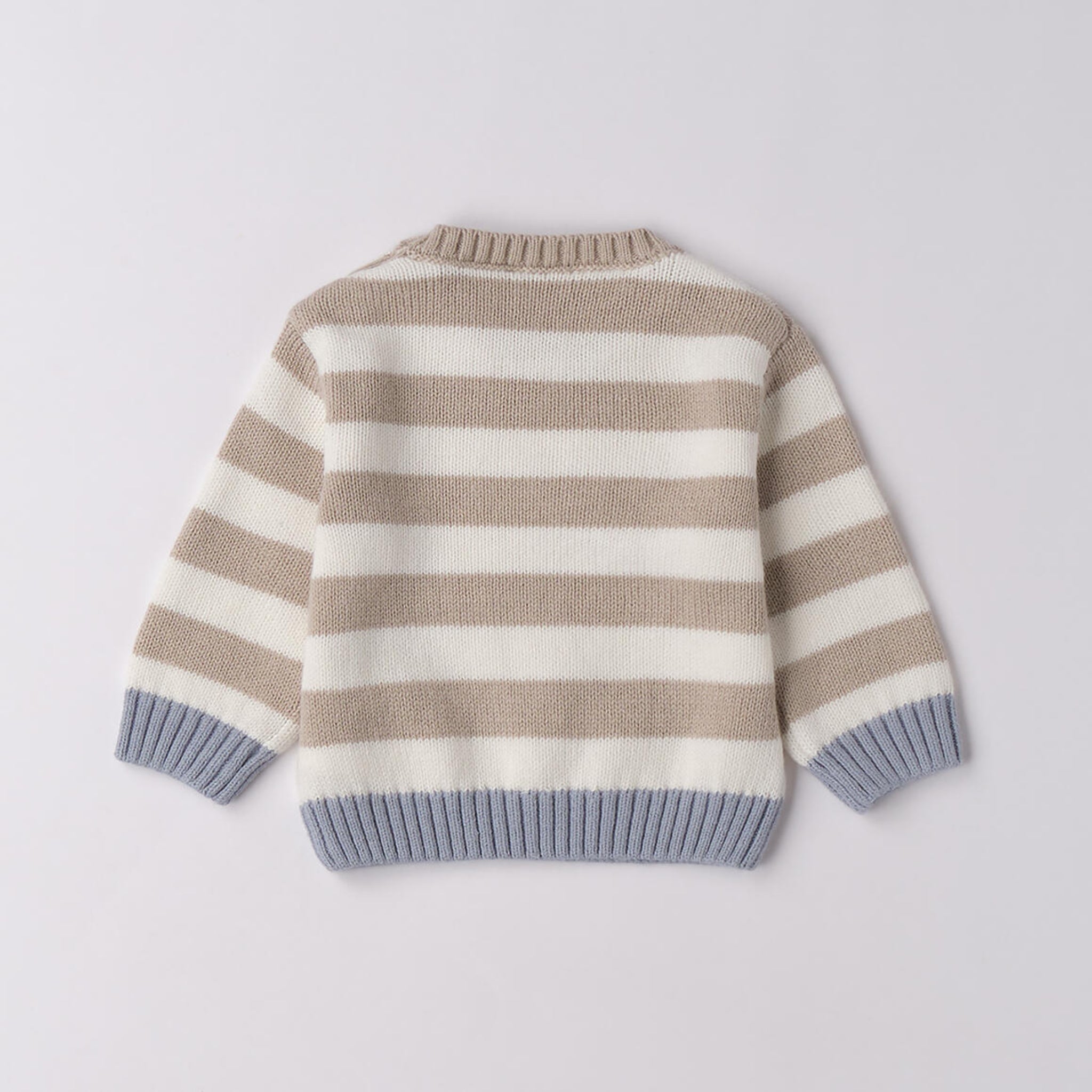 Maglione Tricot Cotone Lana Bimbo Tortora 3F659/521