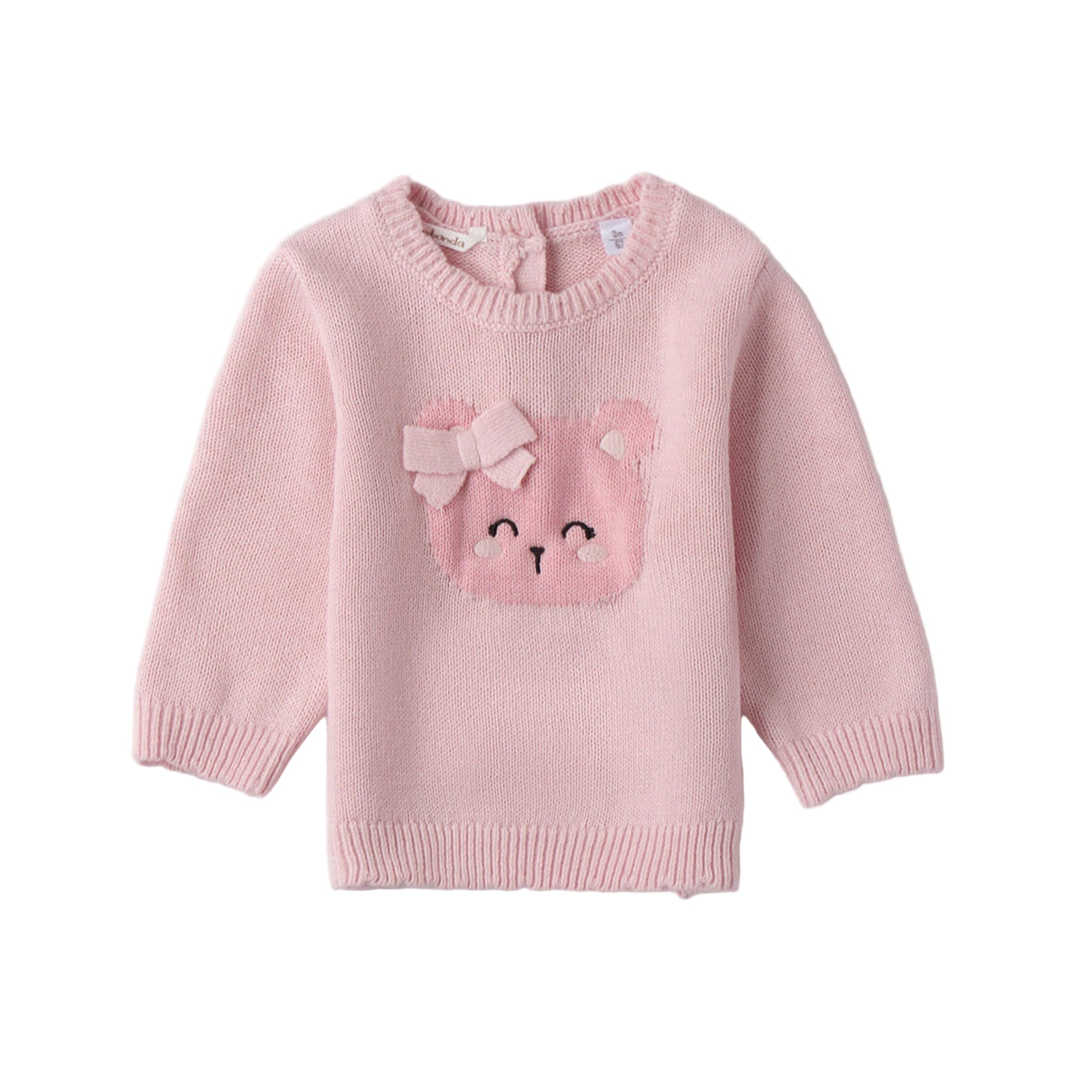 Maglioncino Tricot Cotone Lana Bimba Rosa 3F704/2714