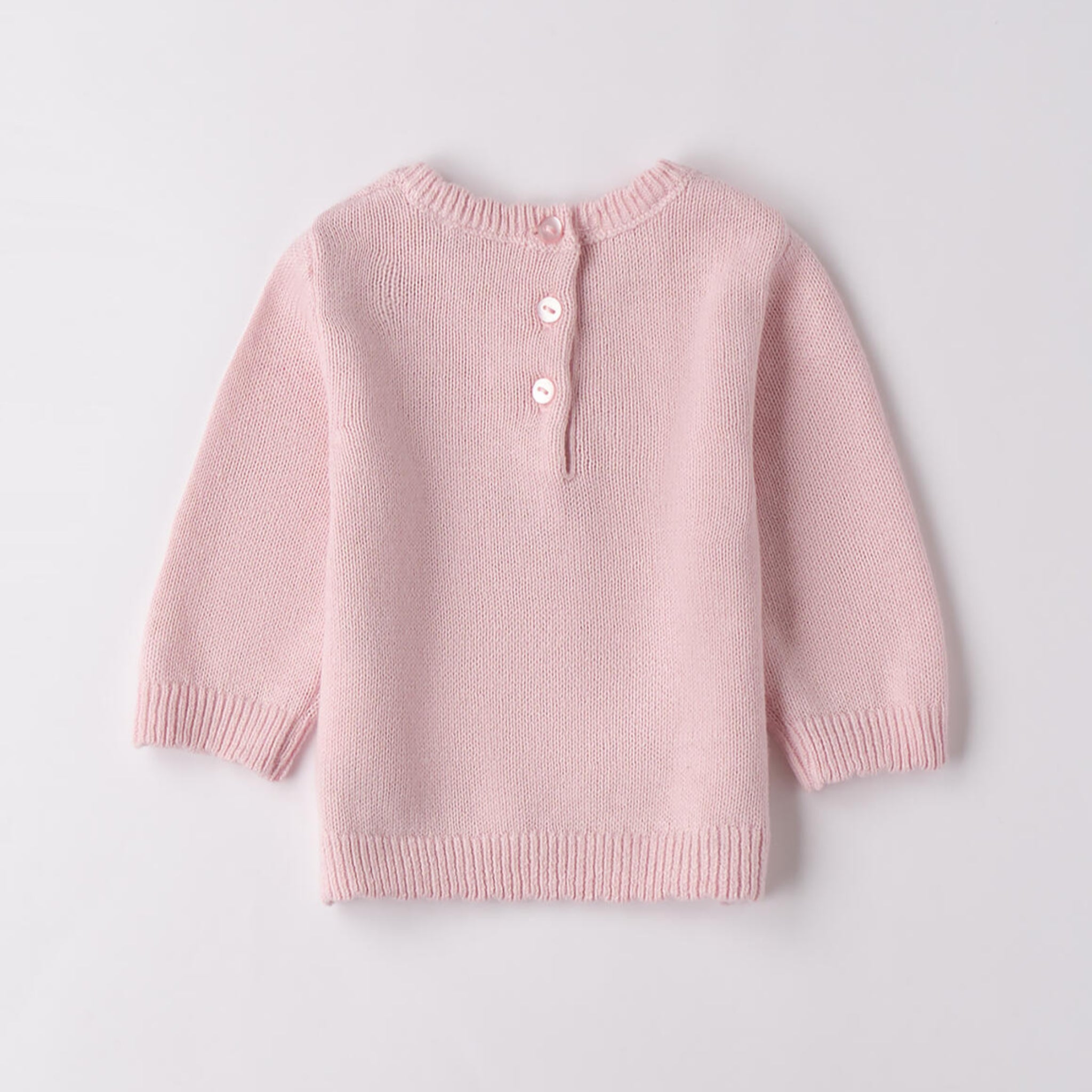 Maglioncino Tricot Cotone Lana Bimba Rosa 3F704/2714
