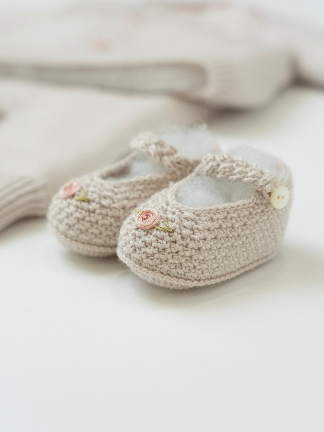 Completo nascita e Babbucce Neonata TORTORA ASIA/CN-T - NANU' BABY