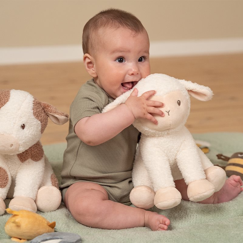 Pecorella da coccolare 25 cm Piccola fattoria  BIANCO LD8834 -  NANU' BABY