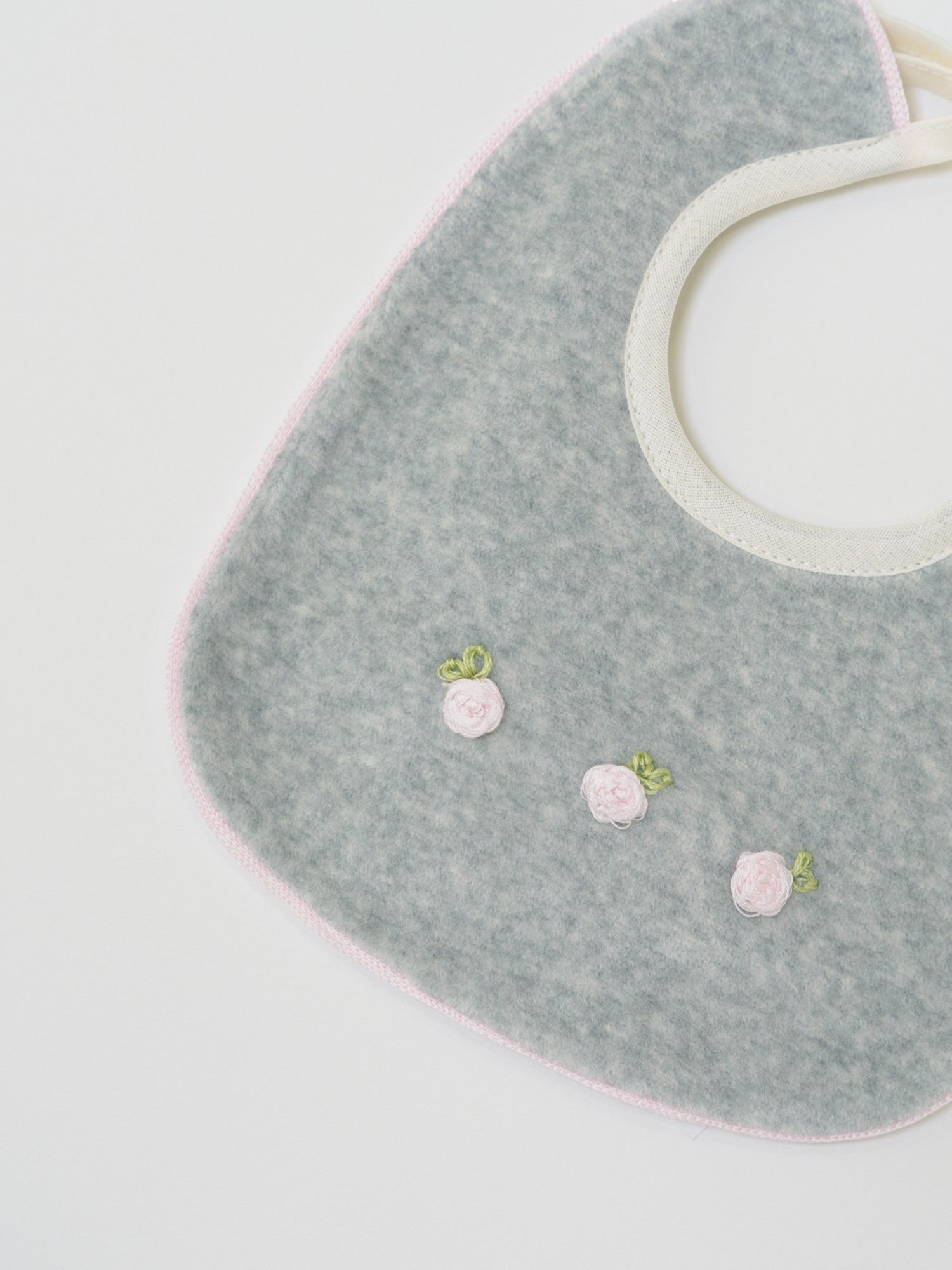 Cuffia e Bavetta Neonata Grigio LR1105 - NANU' BABY