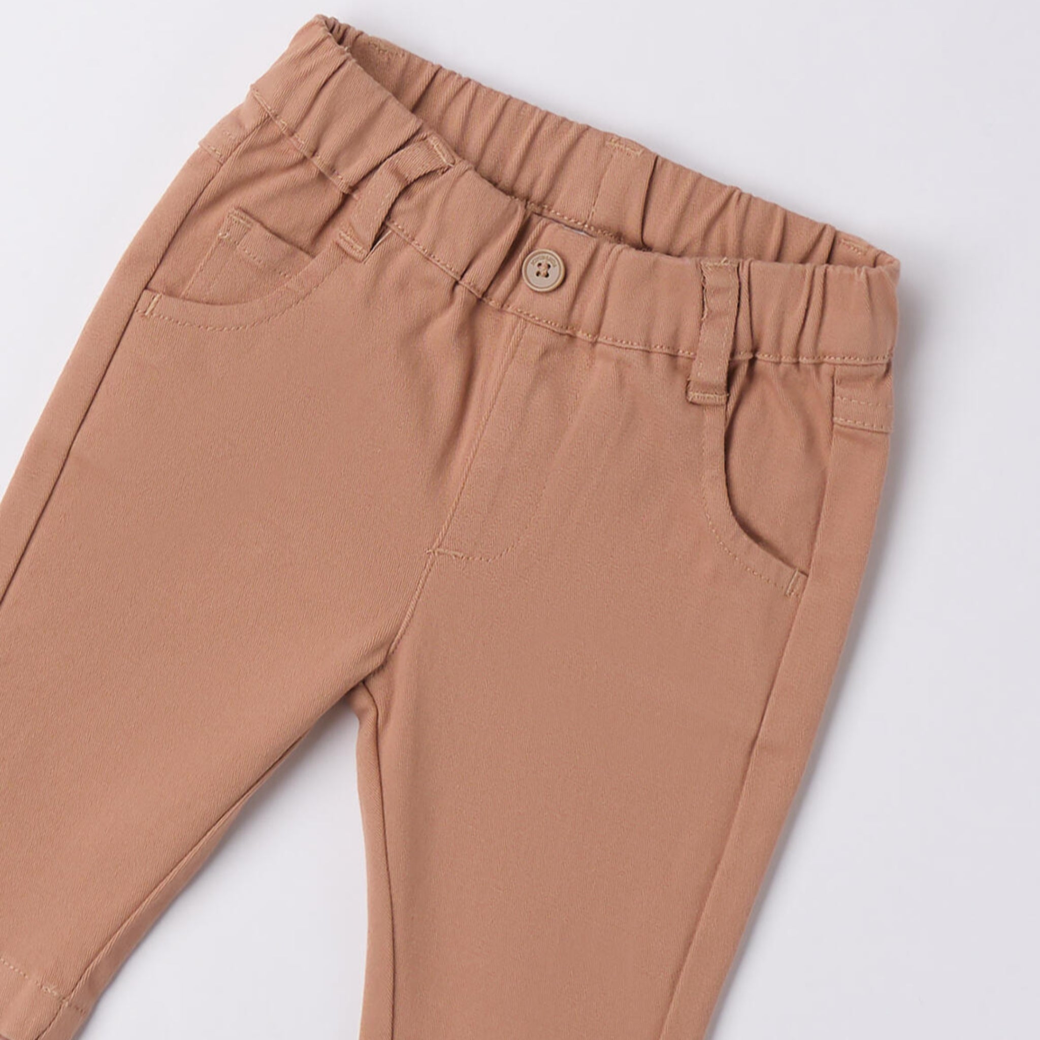 Pantalone Twill Cotone Stretch Bimbo Beige 3F623/945