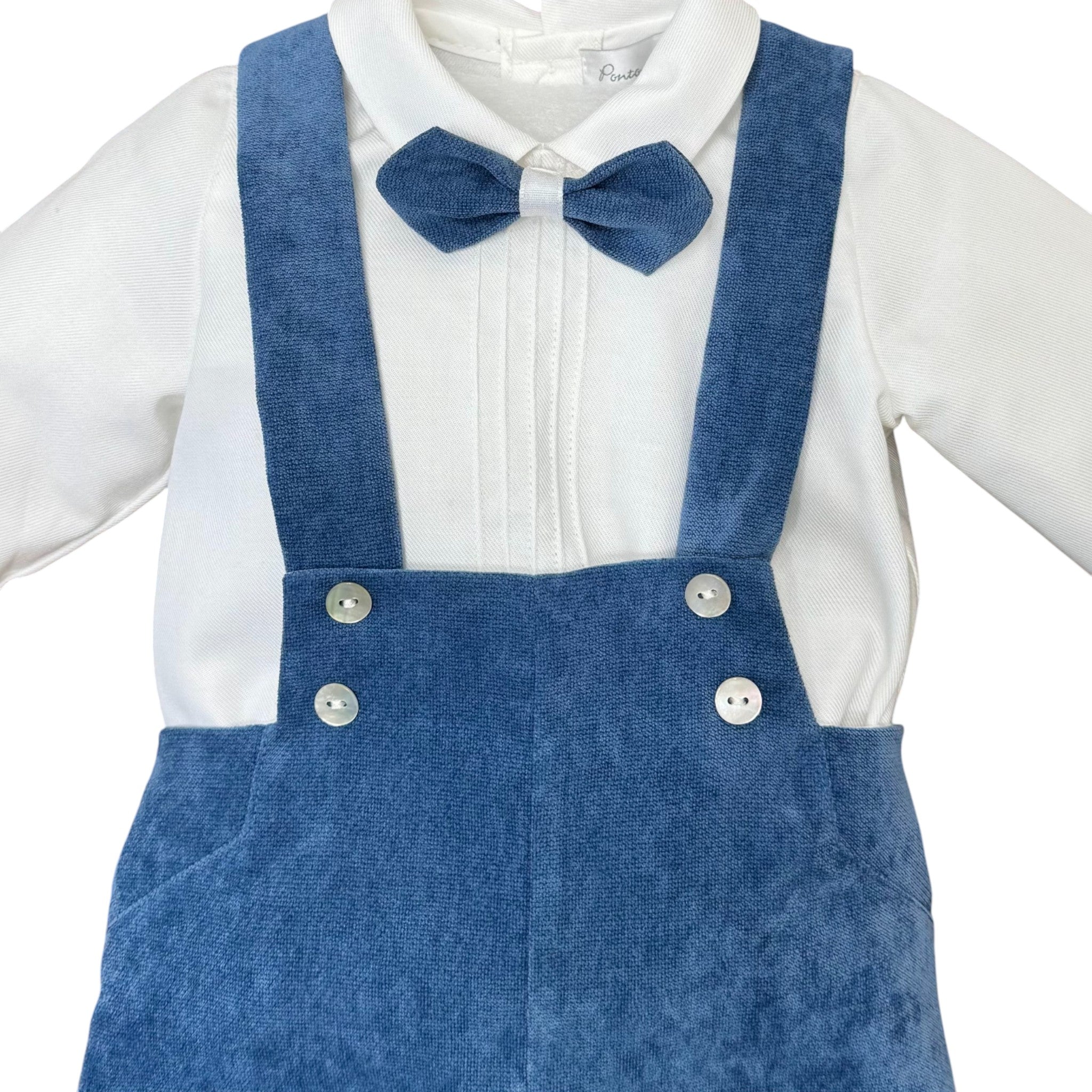 Boy's Ceremony Suit, Cotton Blend, Light Blue - PONTO POR PONTO 1/6417-A