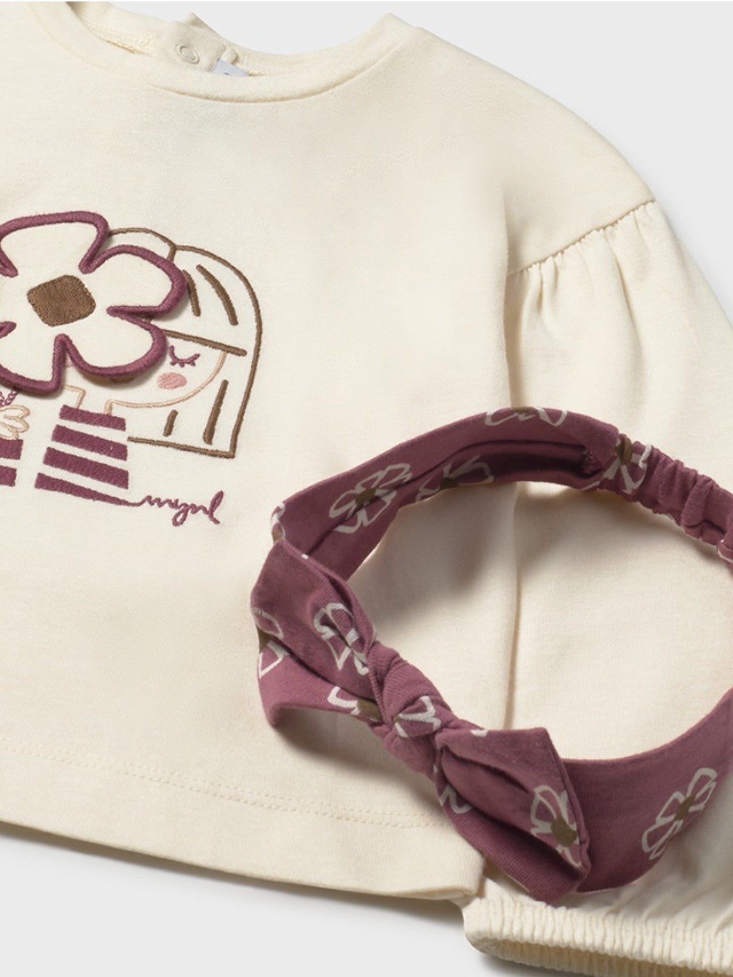 Maglietta cerchietto Bimba PANNA 2078/27