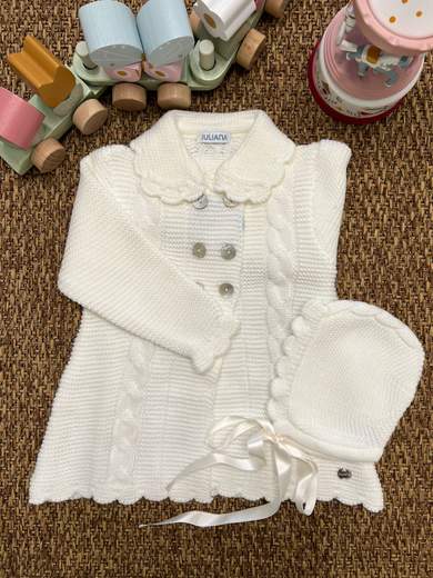 Cappotto in maglia Bimba CRUDO J6177/C