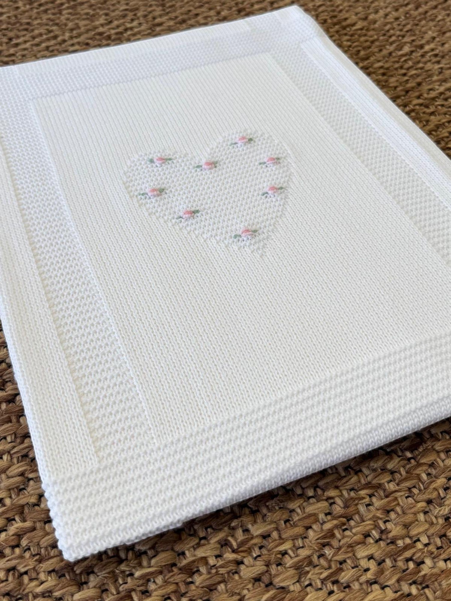Coperta Neonata BIANCO CUORI/154-B