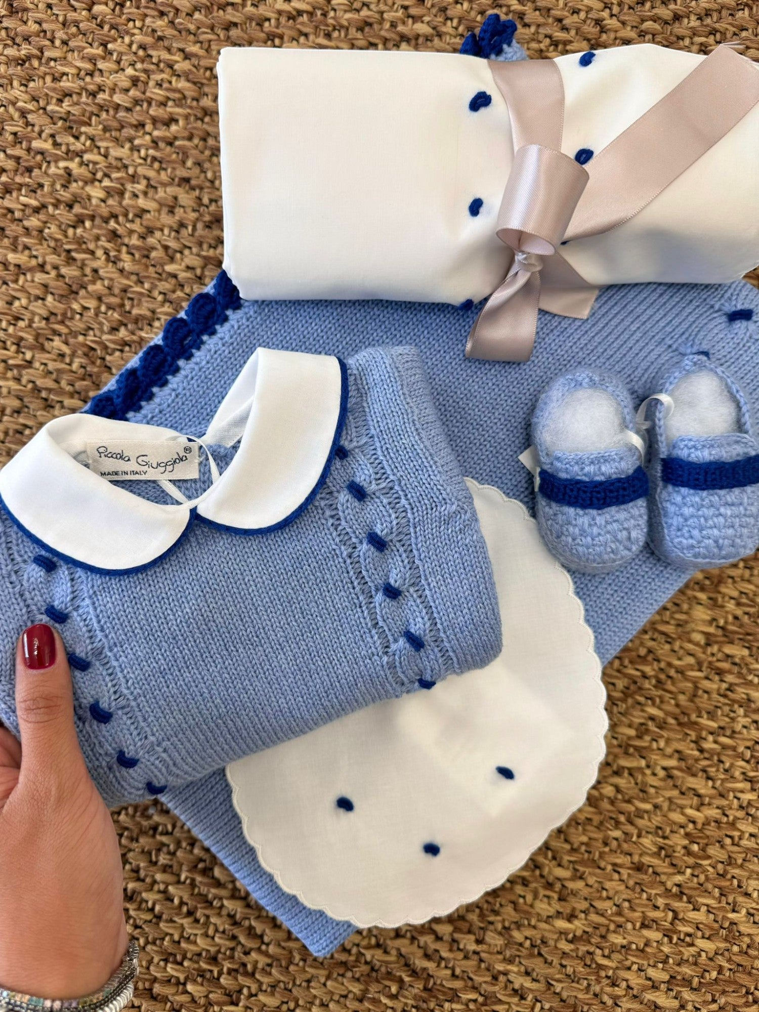 Set coordinato nascita Neonato Cielo BENIAMINO/COOR