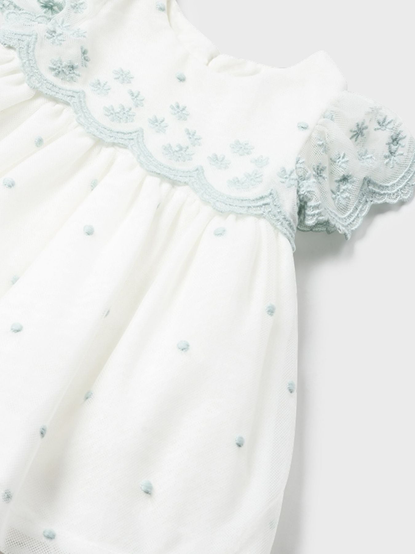 Abito ricamato Bimba PANNA 1826
