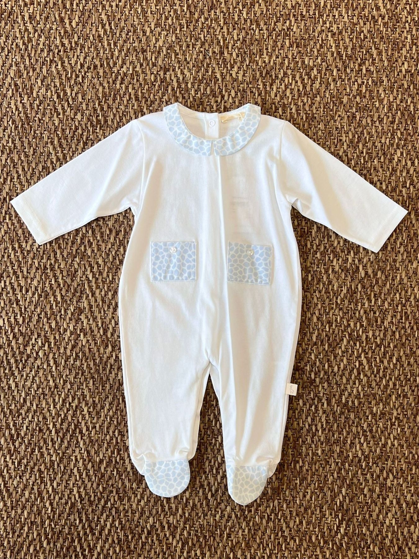 Tutina jersey di cotone Neonato AZZURRO BEACH BCH52A