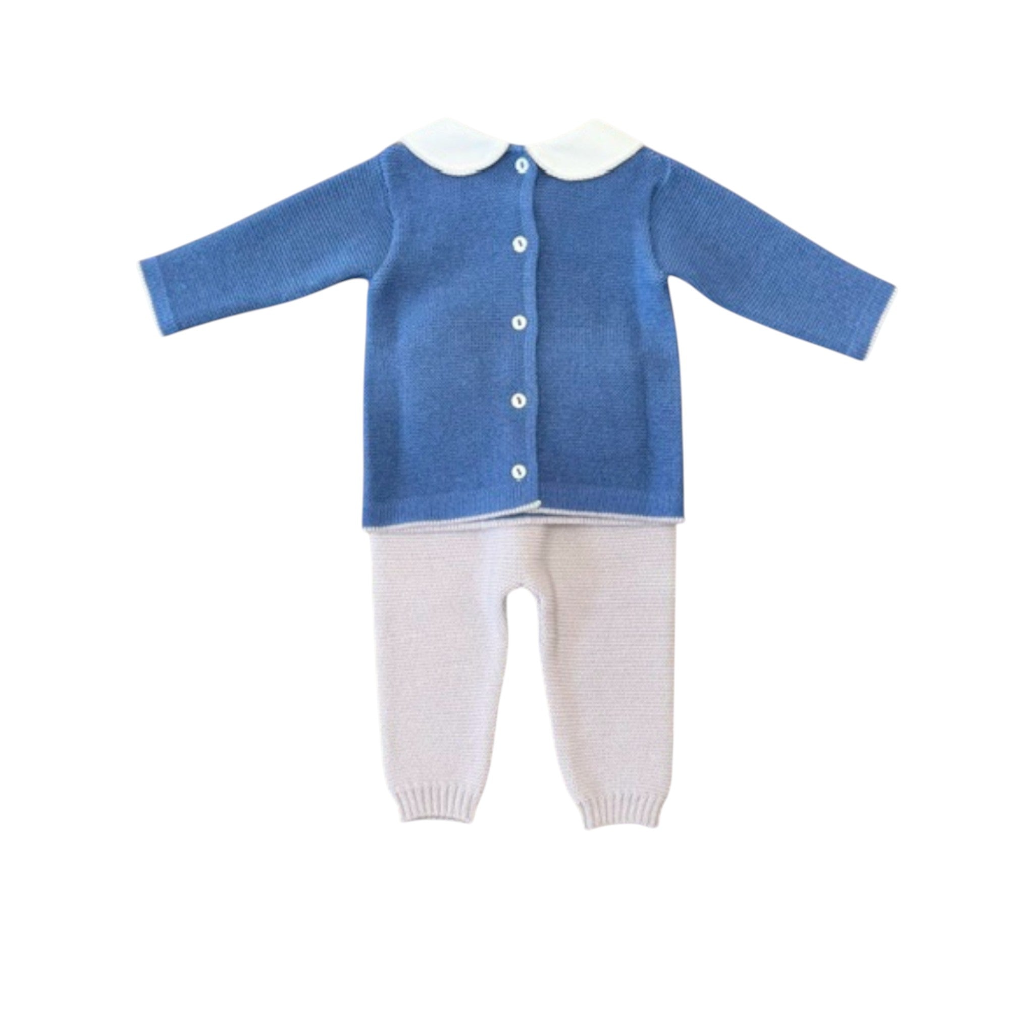 Baby Boy Newborn Set, Pure Blue Wool, BABY LORD ORSETTO 543