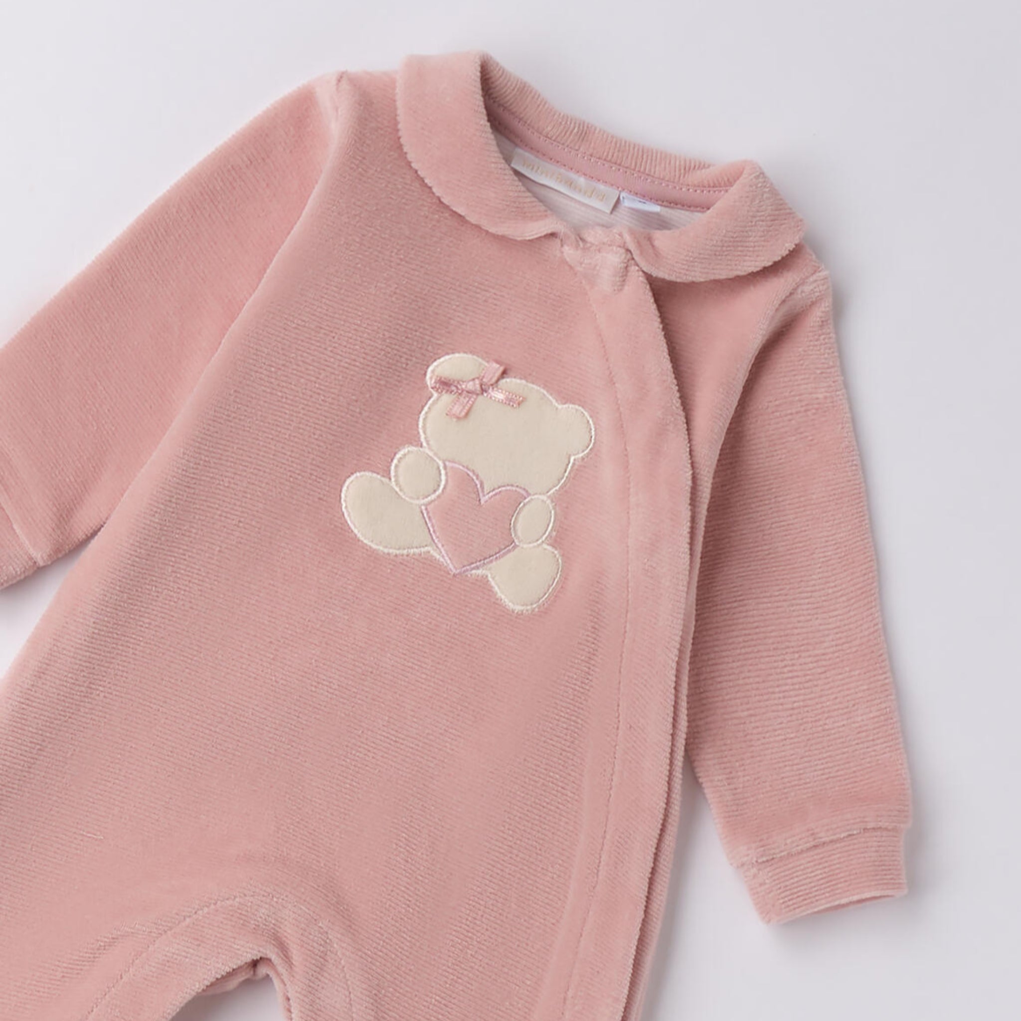 Pink Velour Footed Baby Romper 3F757/2921