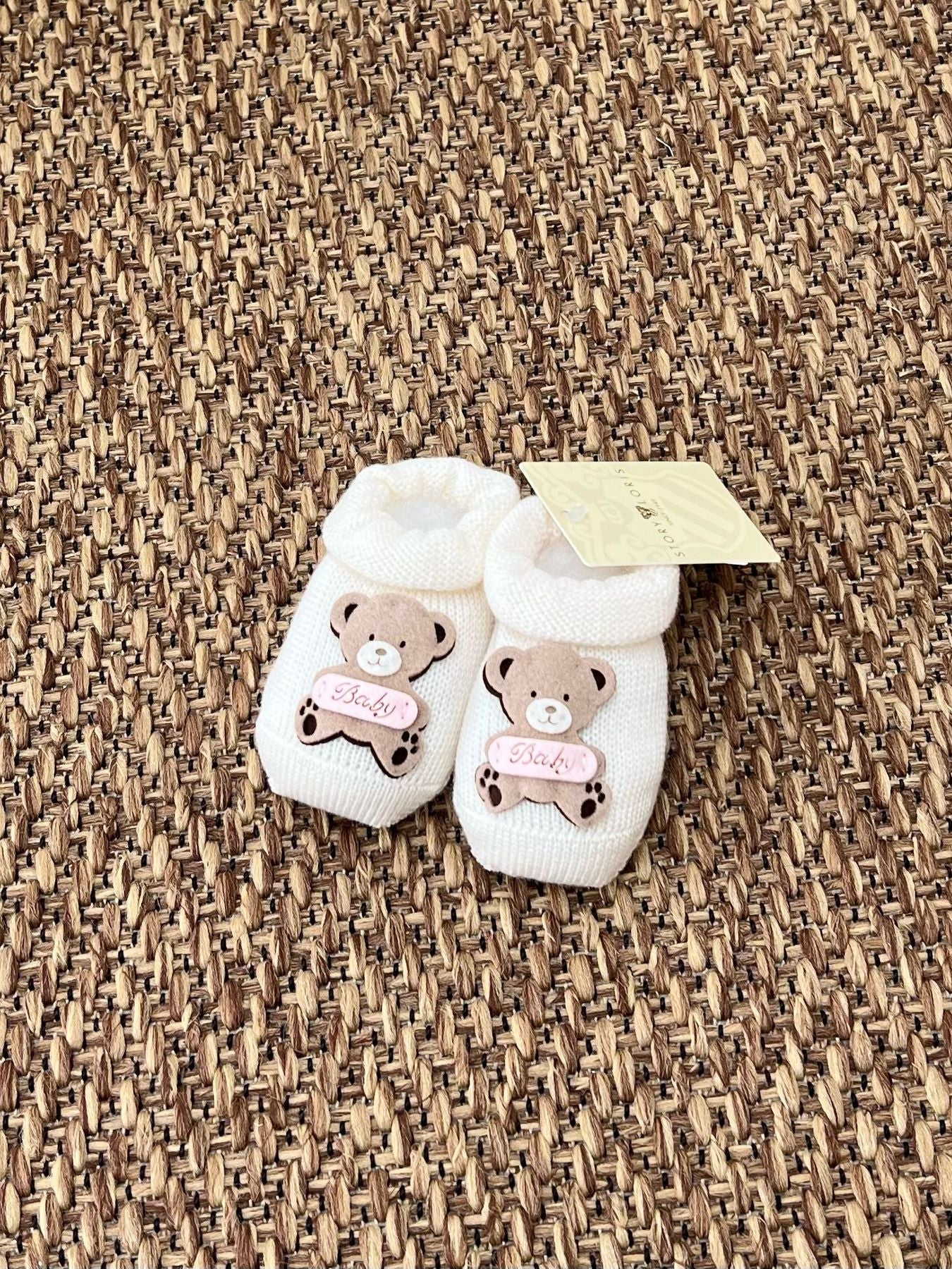 Babbucce Orsetto Baby Neonata LATTE 2835/X1