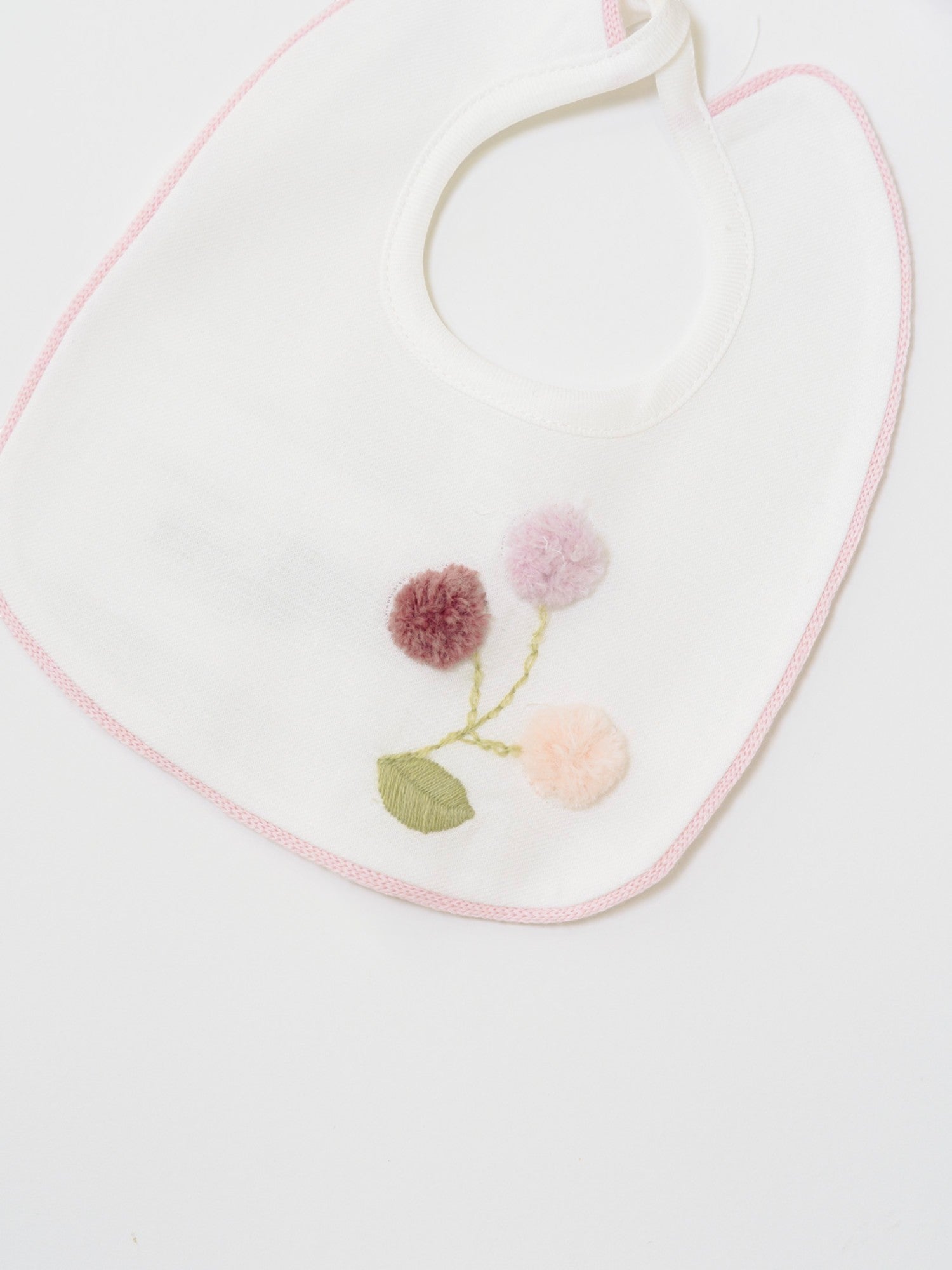 Cuffia e Bavetta Neonata Rosa LR1107 - NANU' BABY