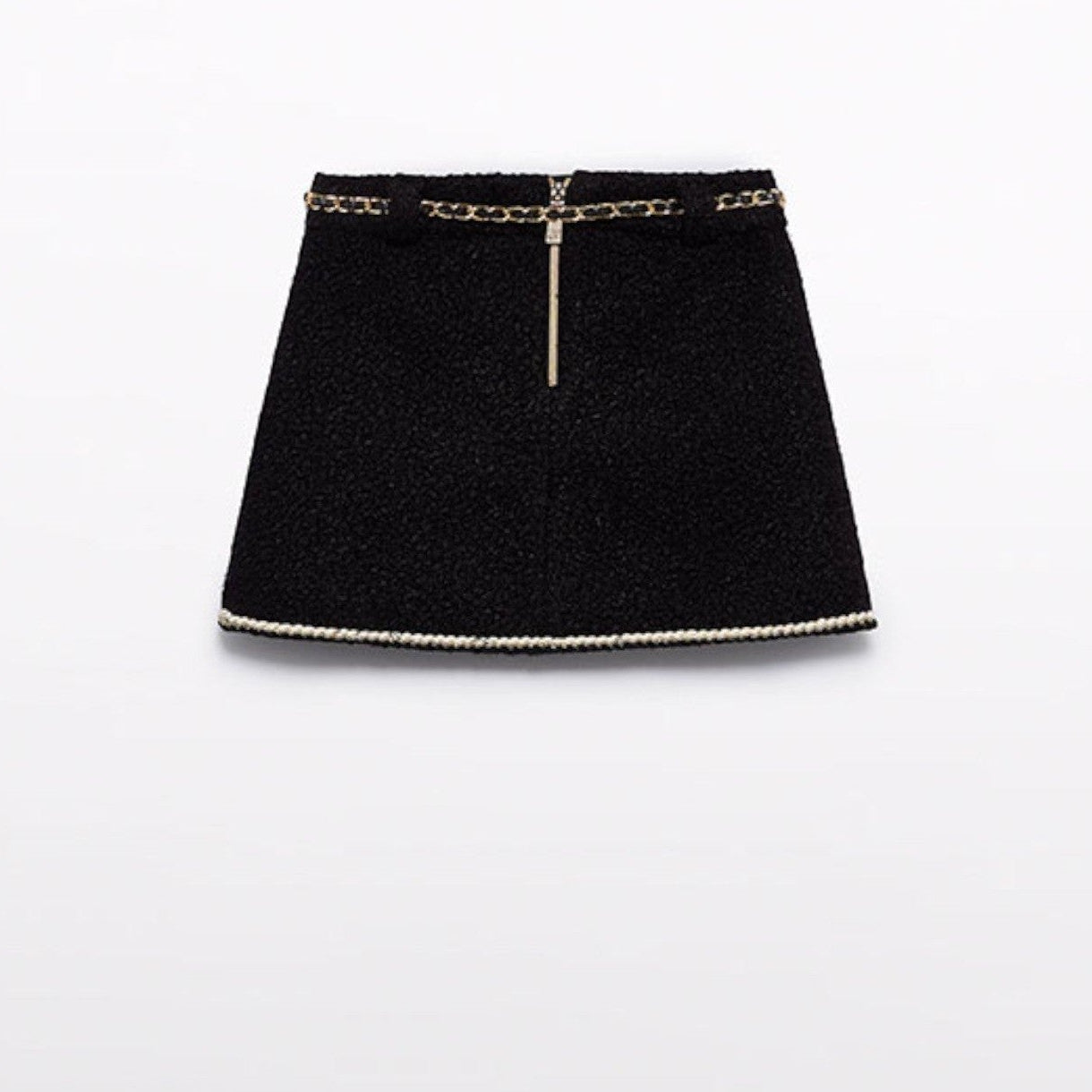 Gonna teddy con cintura Bimba Nero 5517/8 - NANU' BABY