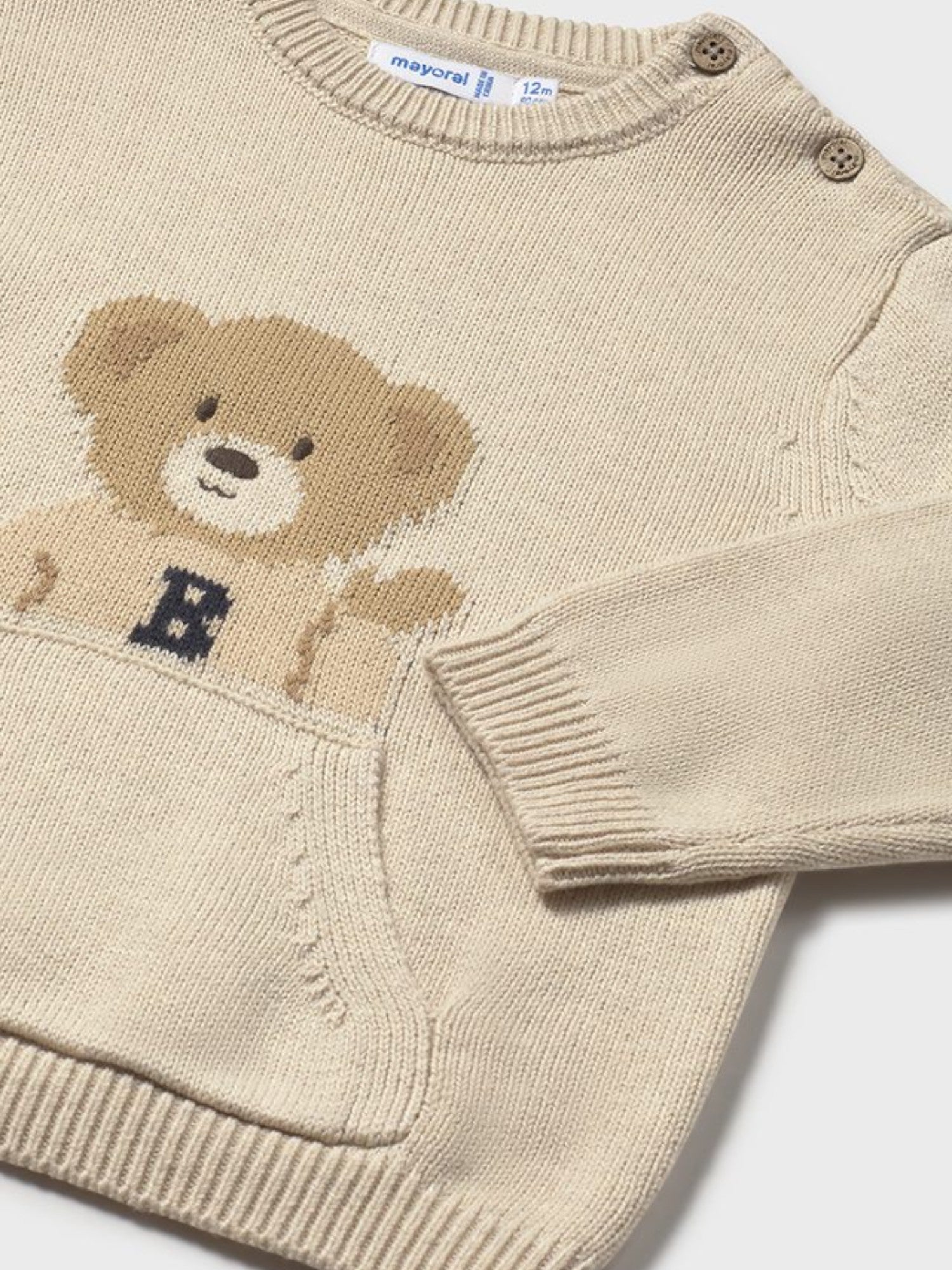 Maglione intarsi grande Bimbo Beige 2341/59 - NANU' BABY