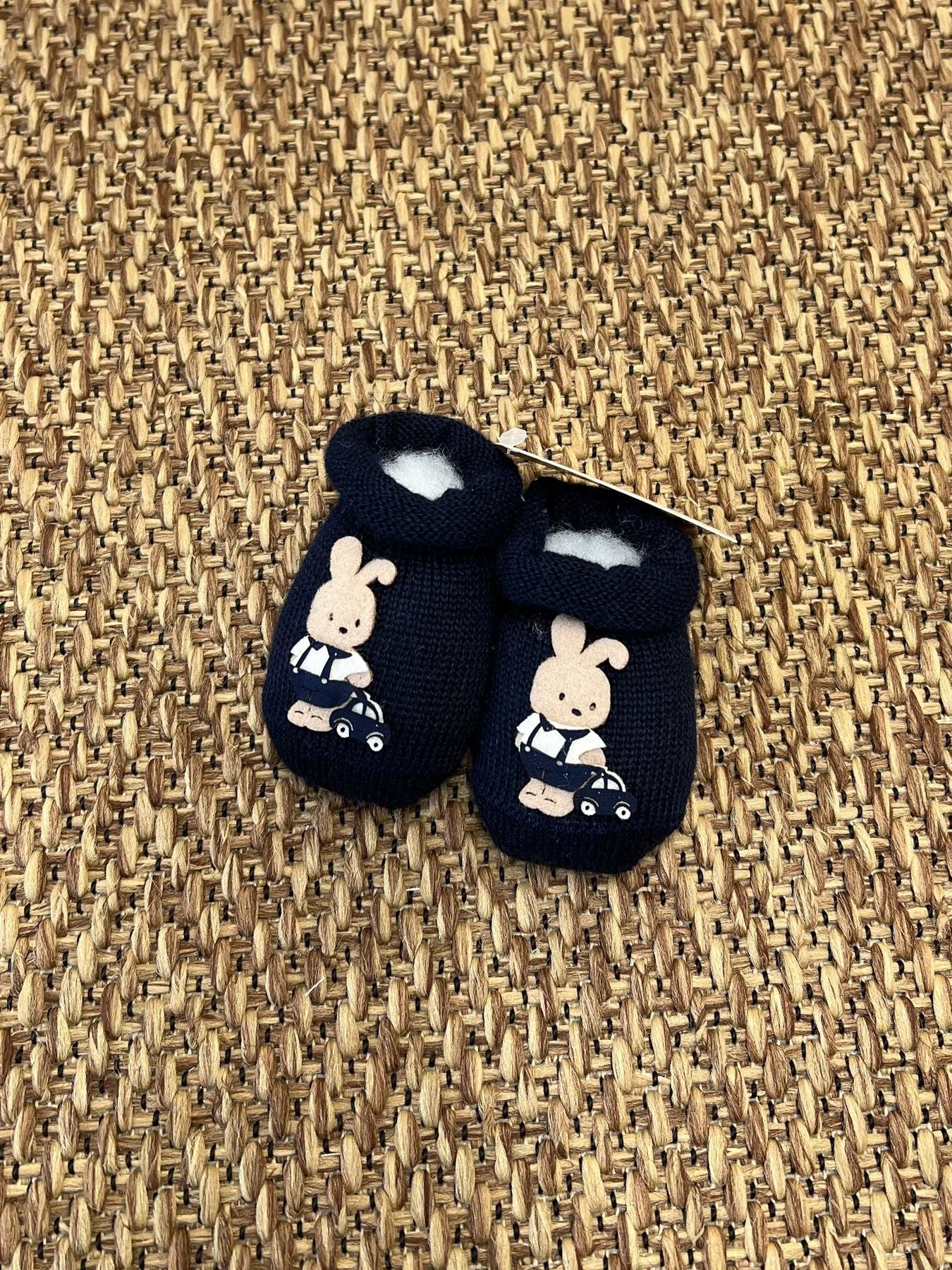 Babbucce Coniglio con macchinina Neonato BLU 30547/B8