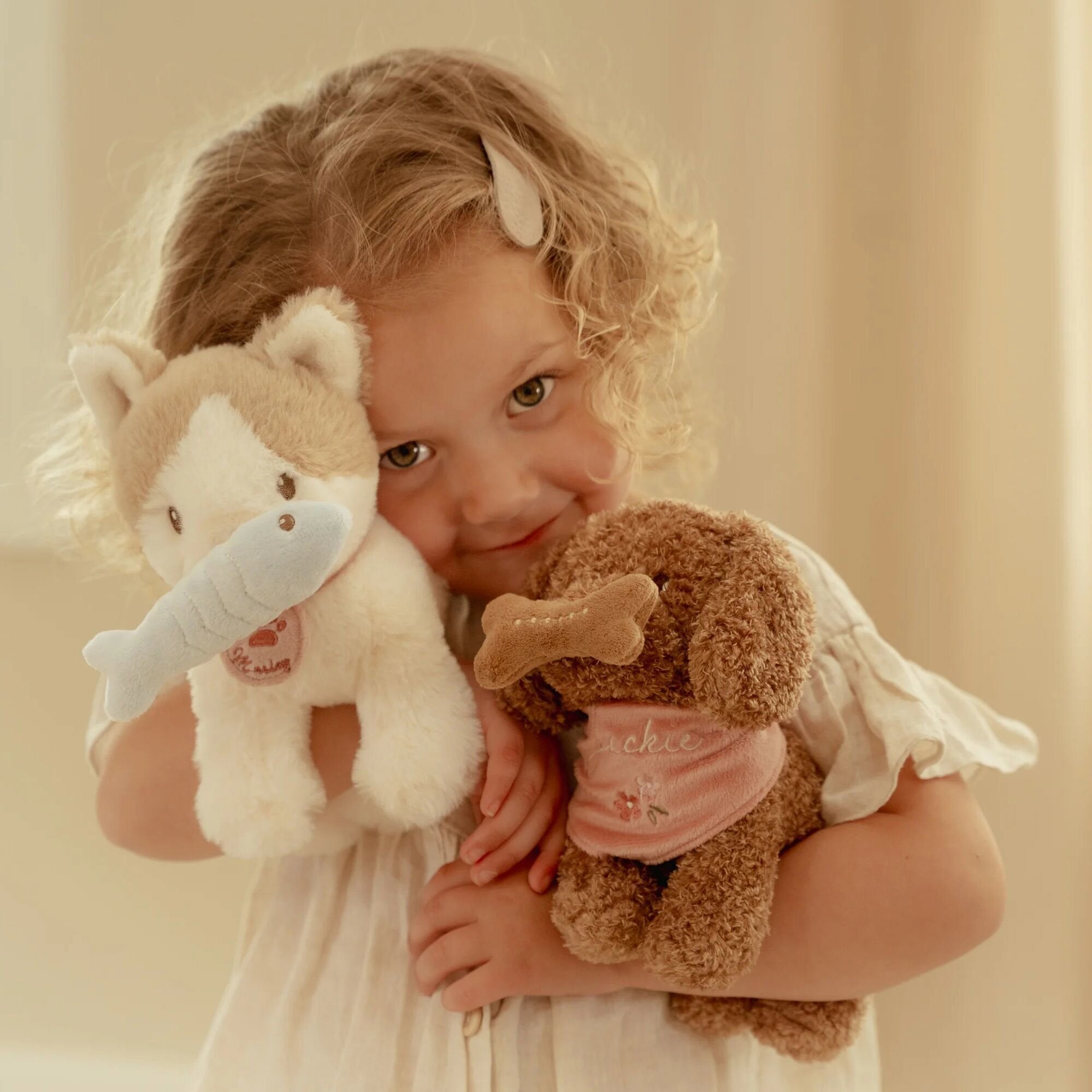 Peluche cane Jackie con trasportino  Multicolore LD4518