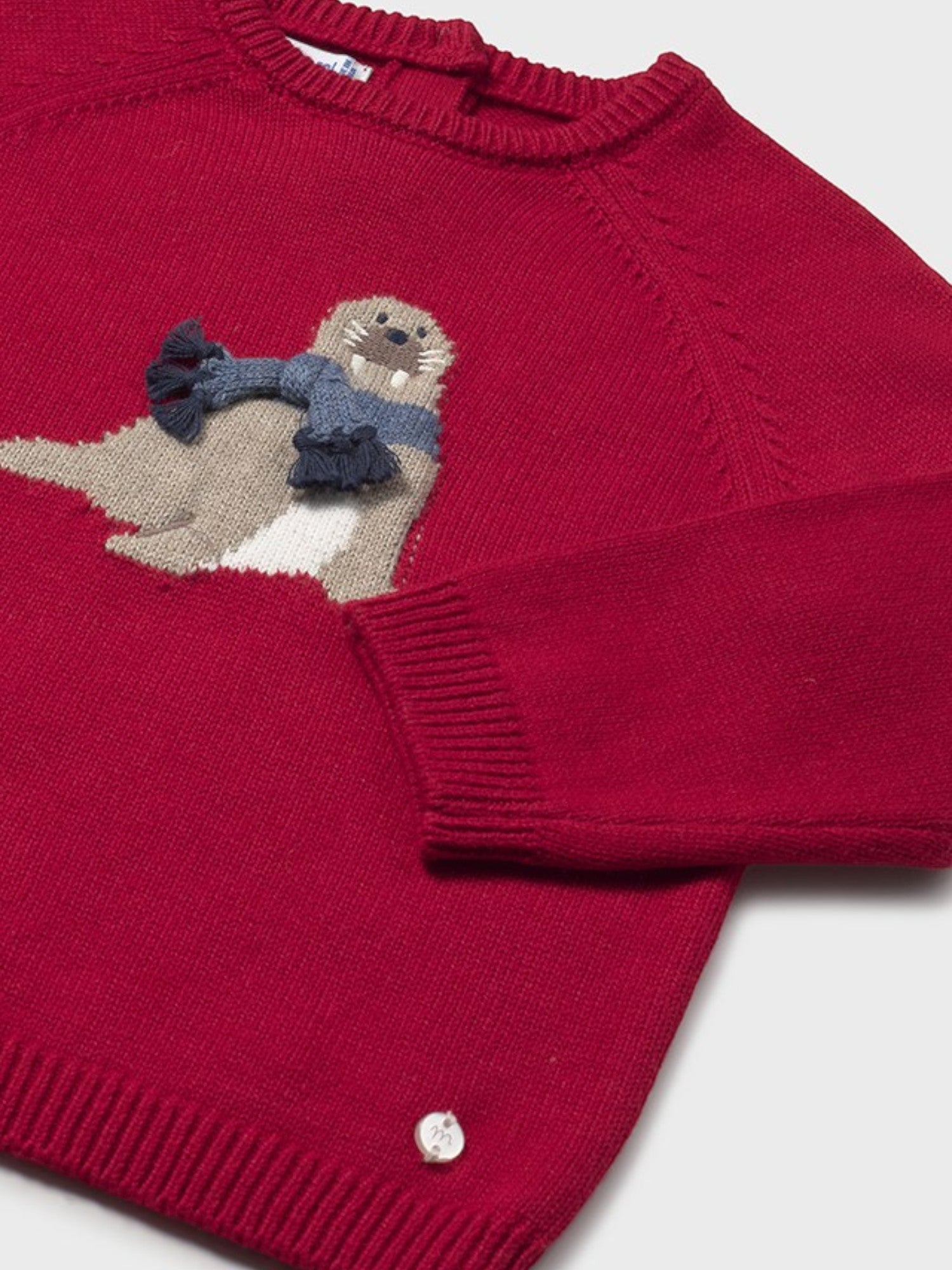 Maglioncino intarsio animal Bimbo Rosso 2345/21 - NANU' BABY