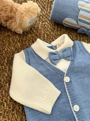 Completo con Papillon Neonato TORTORA 6815 - NANU' BABY