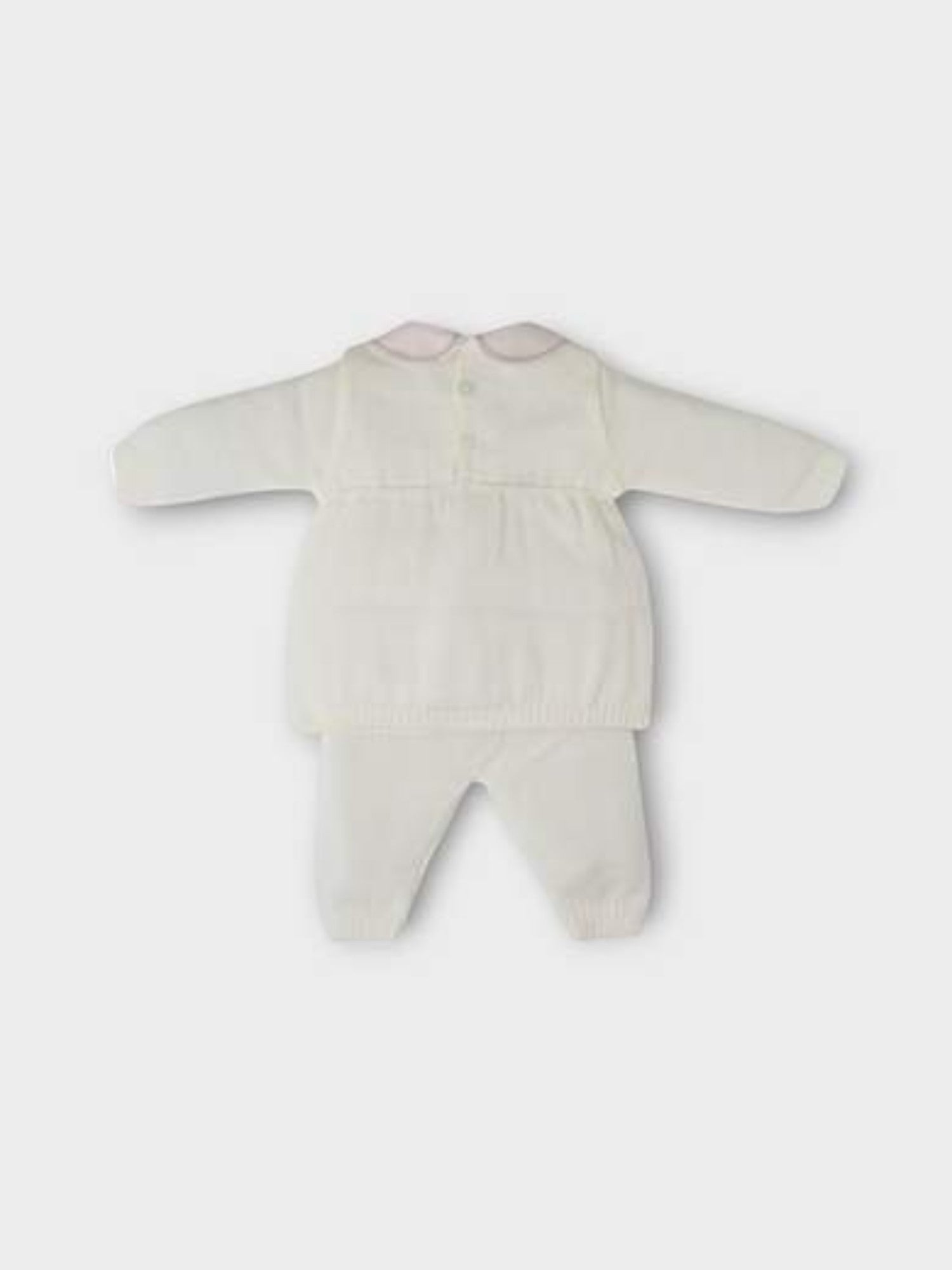 Completo 2 pezzi vestinetta lunga Neonata VANIGLIA IN4319 - NANU' BABY