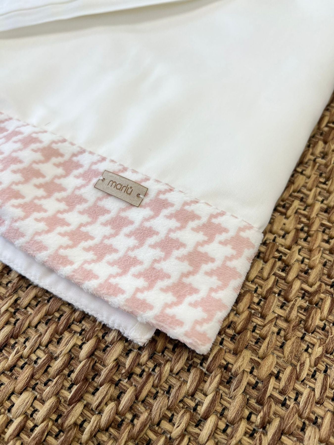 Lenzuolino fantasia Pied de poule rosa - IG73LE/F