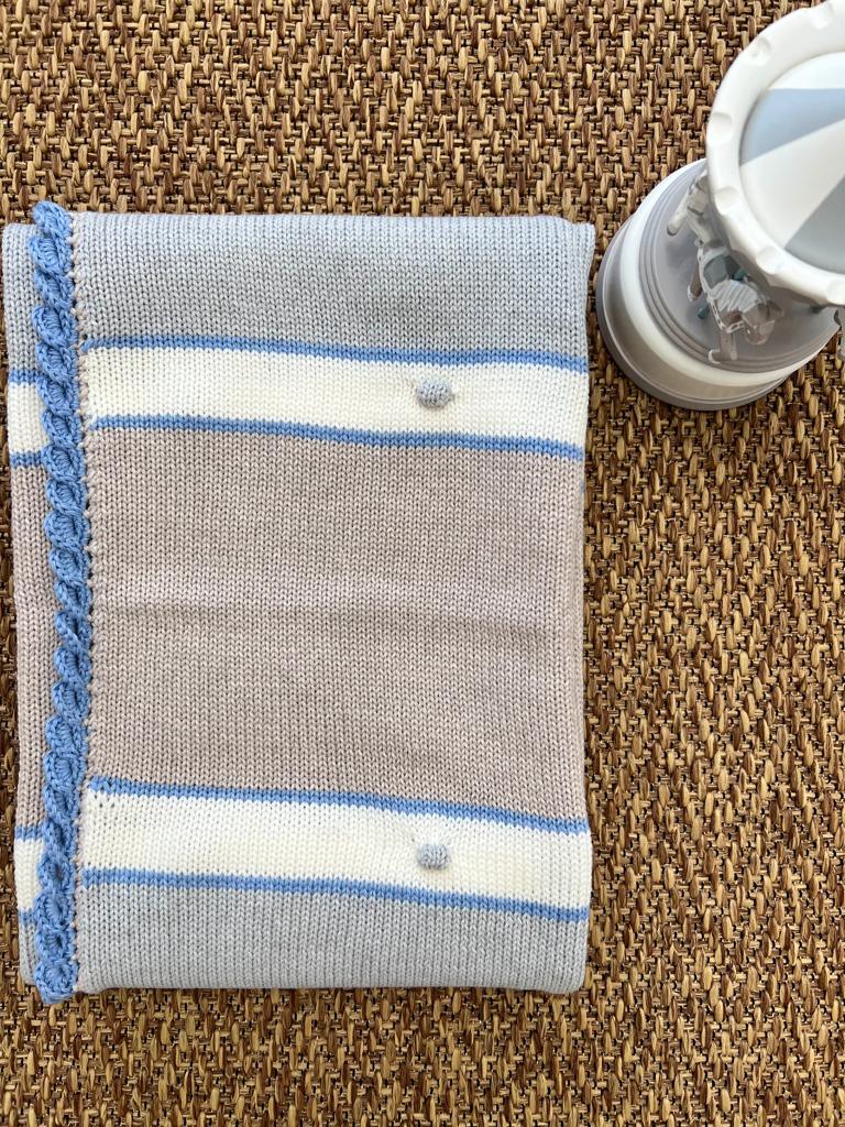 Coperta in maglia ricamata a mano NEBRODI 9082 - NEBRODI 9082