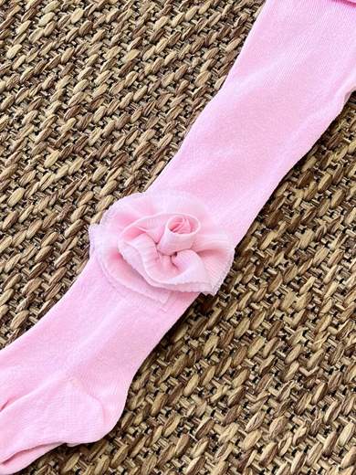 Collant con fiori ROSA 2094C/MP - NANU' BABY
