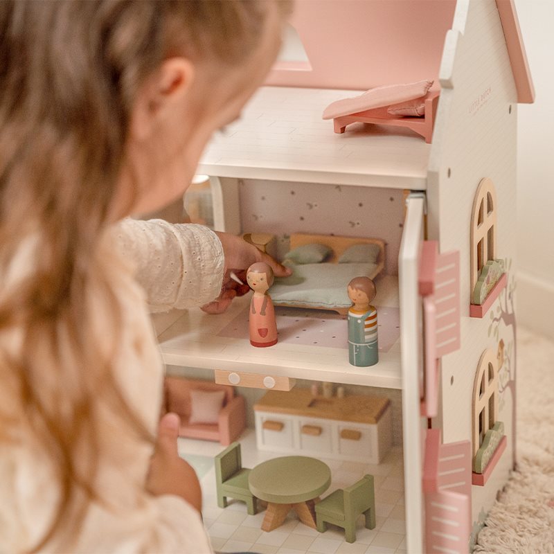 Casa delle bambole portatile in legno MULTICOLORE LD7117