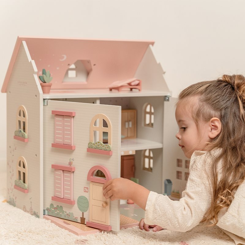 Casa delle bambole portatile in legno MULTICOLORE LD7117