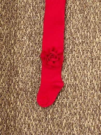 Collant con fiori ROSSO 2094C/RS - NANU' BABY