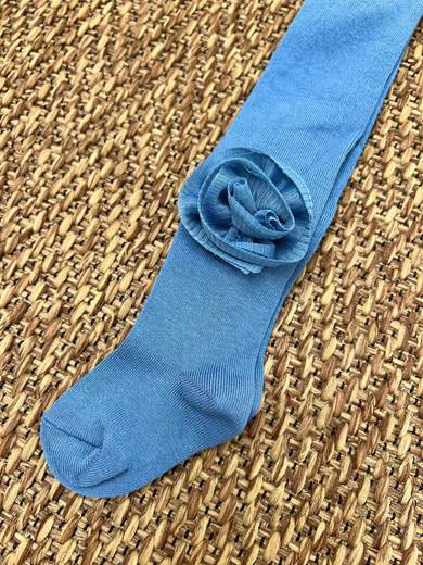 Collant con fiori BLU 2094C/B - NANU' BABY