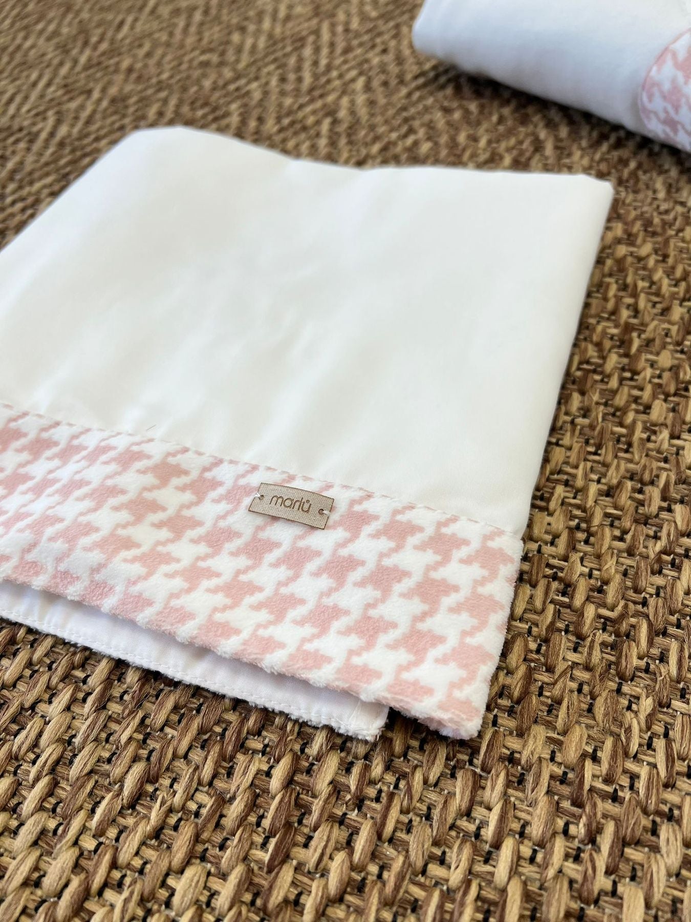 Lenzuolino fantasia Pied de poule rosa - IG73LE/F