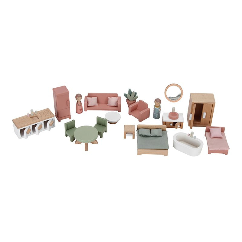 Casa delle bambole portatile in legno MULTICOLORE LD7117