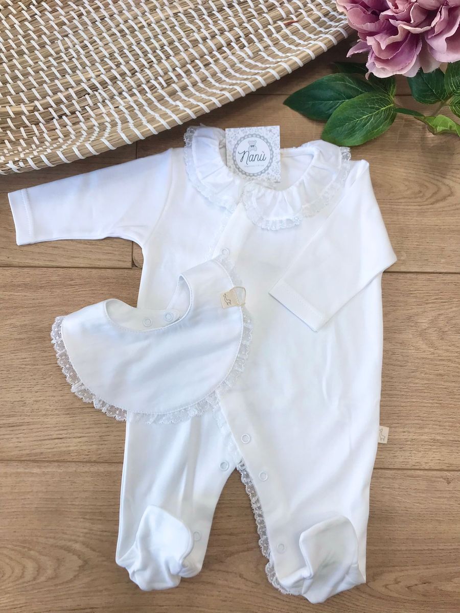 Tutina Colletto in pizzo - WHITE RND53M