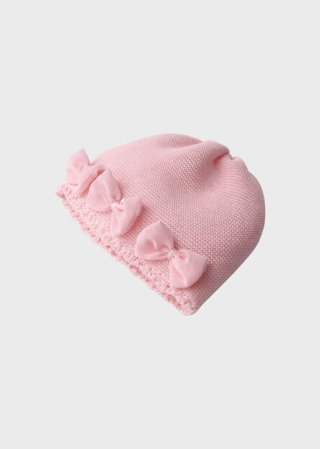 Cuffia Cotone Farfalle Organza Rosa 684