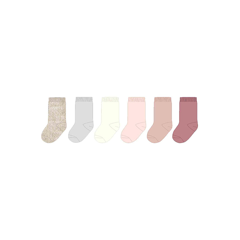 Set mit 6 rosa Socken 1C-9758/R