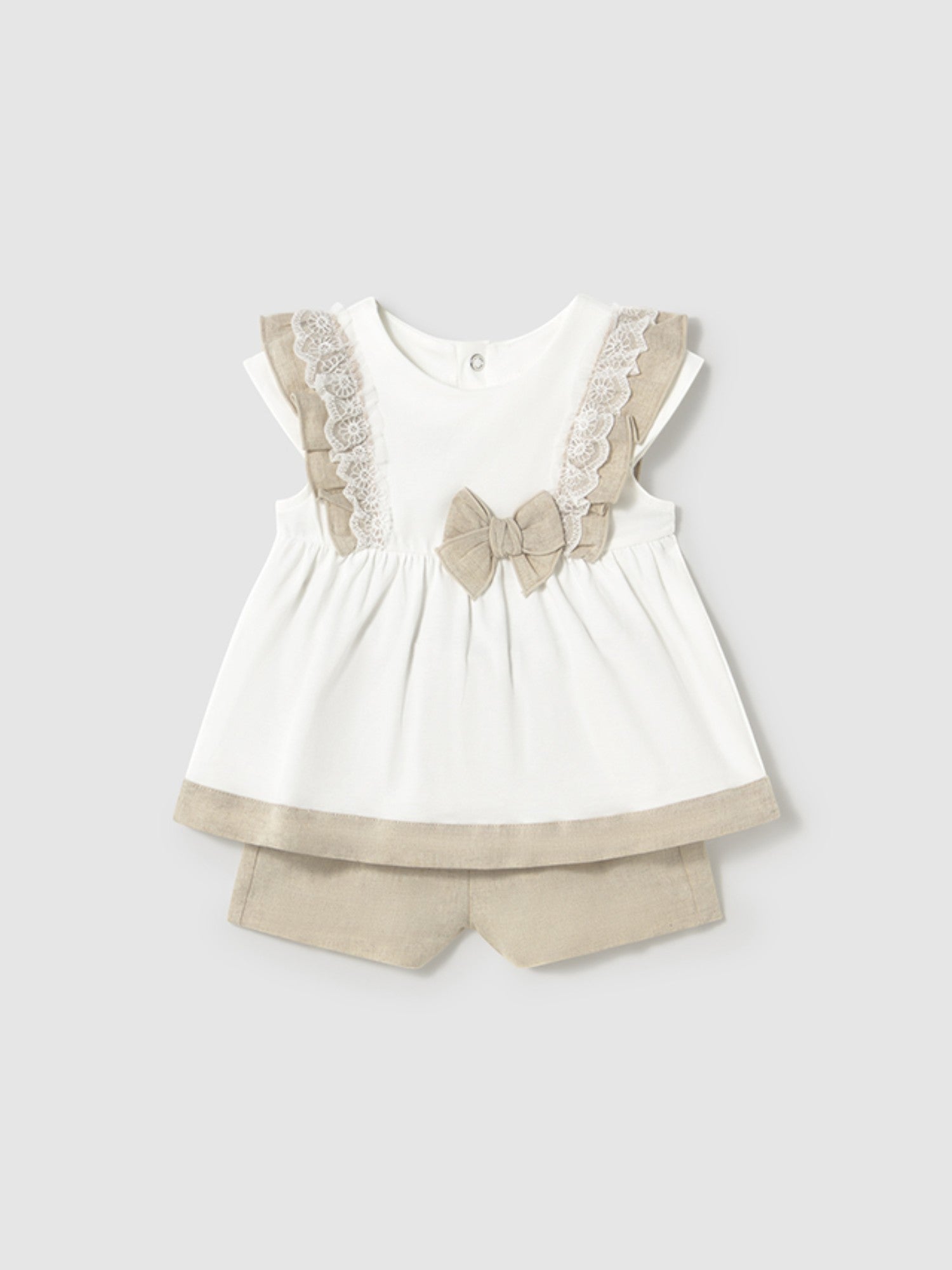 Compl. bermuda combinato lino Bimba AVORIO 1236/10