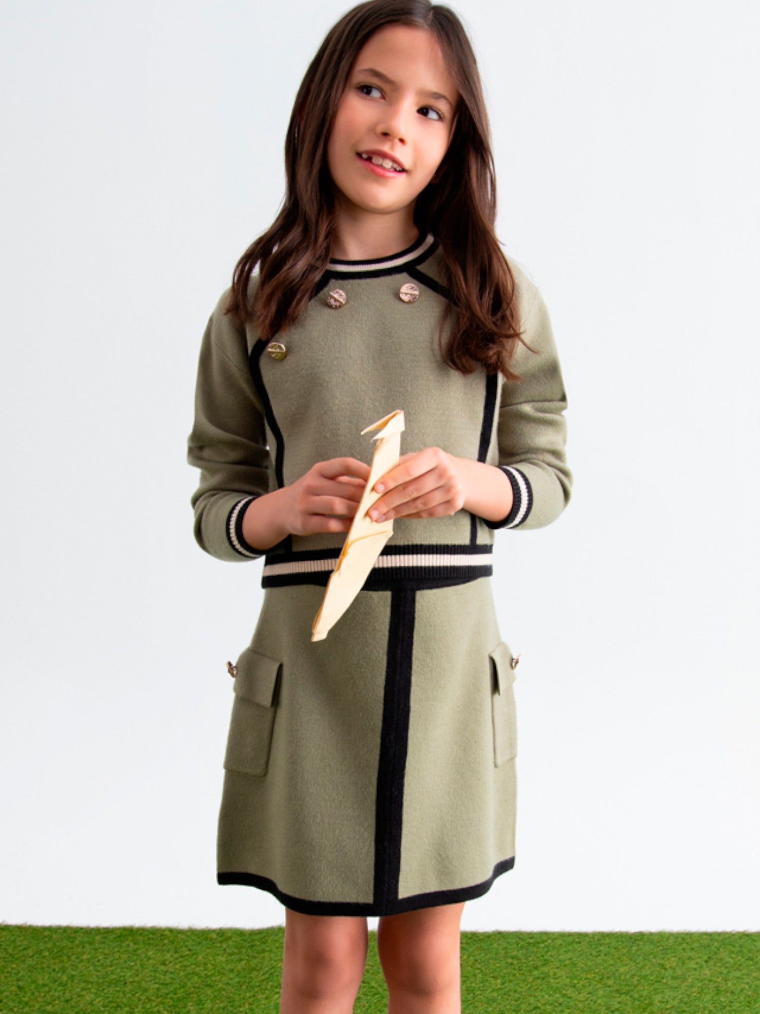 Compl. gonna tricot Bimba Verde 5544/6 -  NANU' BABY