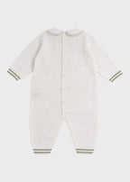 Green Peanut Polka Dot Long Romper EK5610V