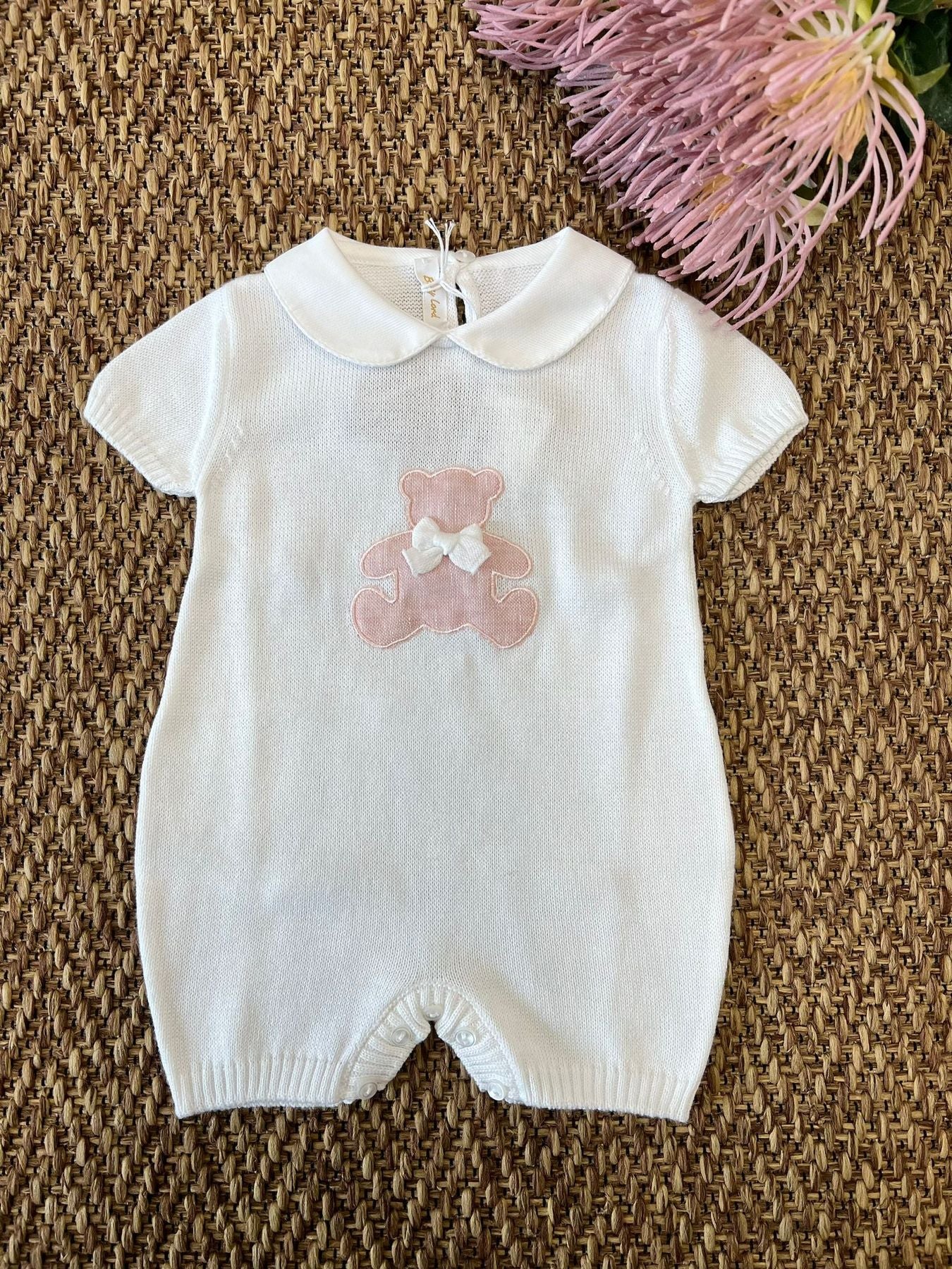 Tutina corta Orsetto Bimba BIANCO 385