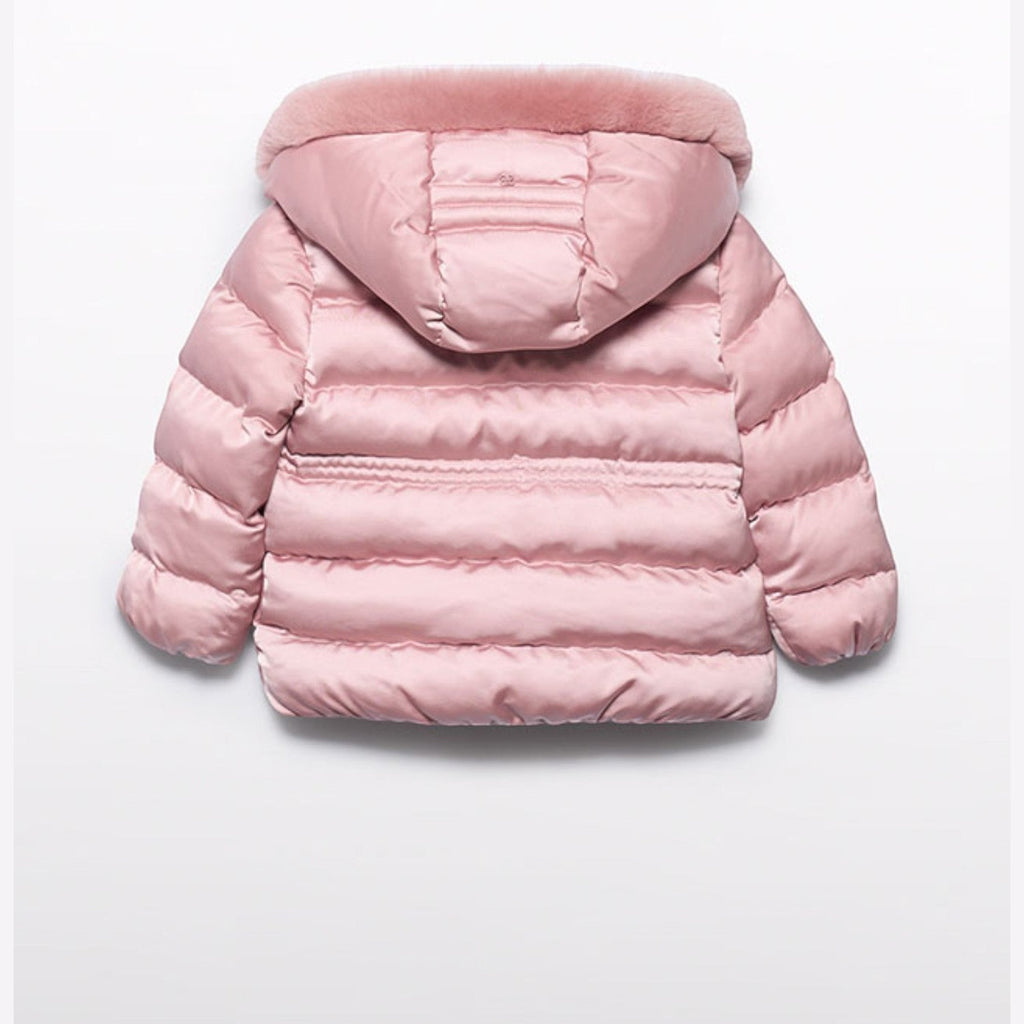 Giubbotto satinato pelo Bimba Rosa 5849/15 -  NANU' BABY