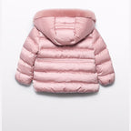 Giubbotto satinato pelo Bimba Rosa 5849/15 -  NANU' BABY