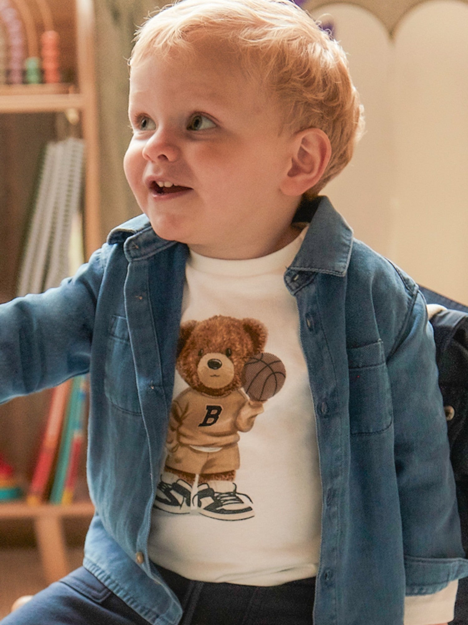 Maglietta m/l orso Bimbo PANNA 2058/82 -  NANU' BABY