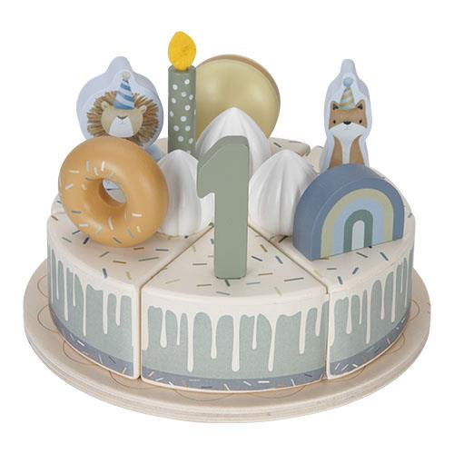 Torta di compleanno in legno  - 26 pezzi  MULTICOLORE LD8016