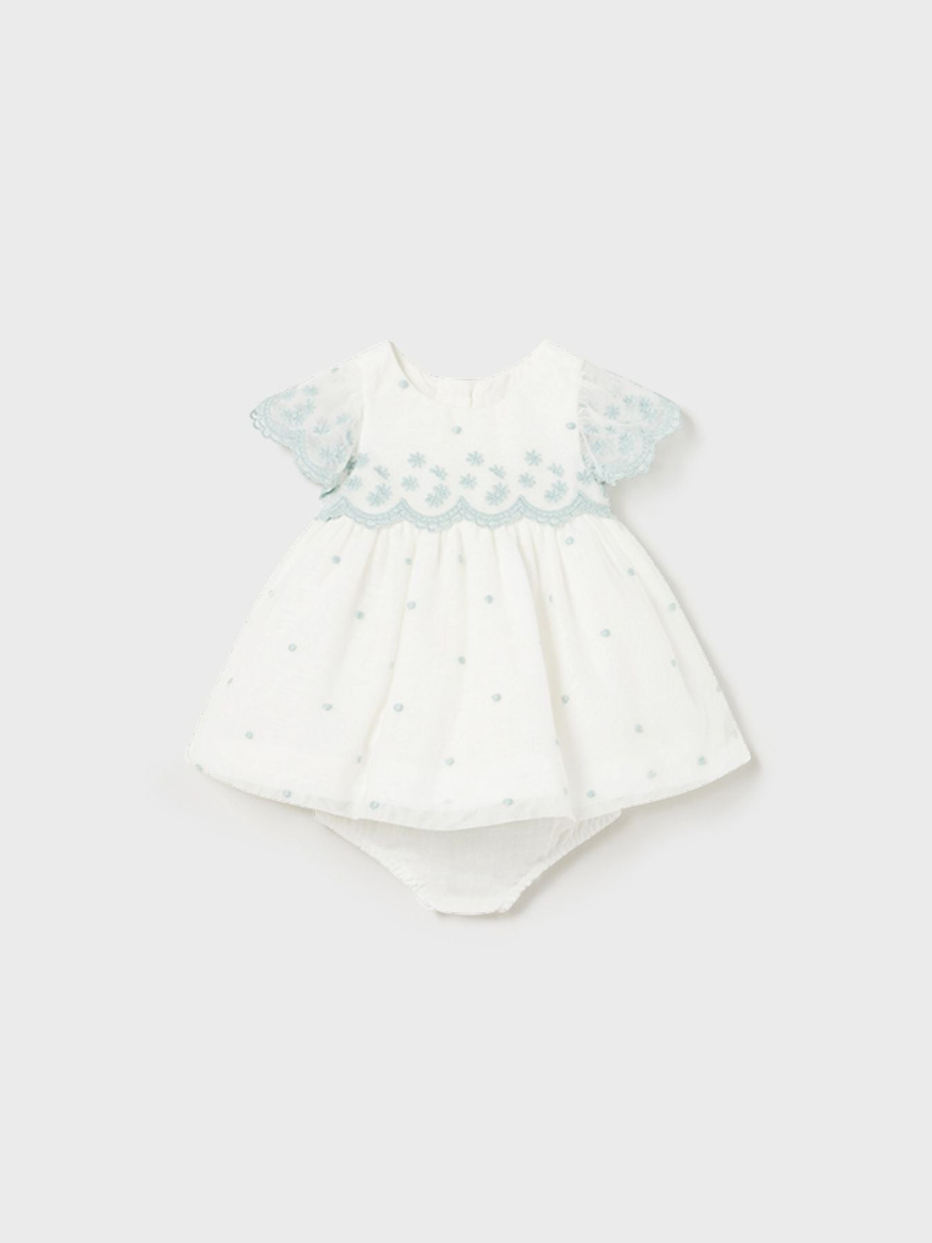 Abito ricamato Bimba PANNA 1826