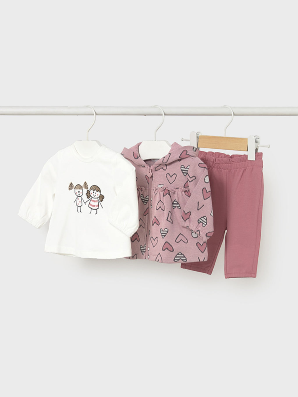 Rosa Baby-Mädchen-Outfit 2633/55